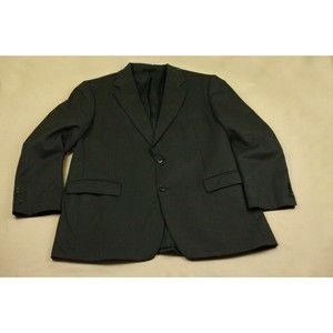 Brooks Brothers 346 Sz 44R Mens Blazer Suit Jacket Sport Coat Black Pinstriped